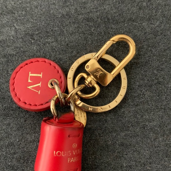 LOUIS VUITTON Monogram Tassel Bag Charm in Red - Picture 3 of 7